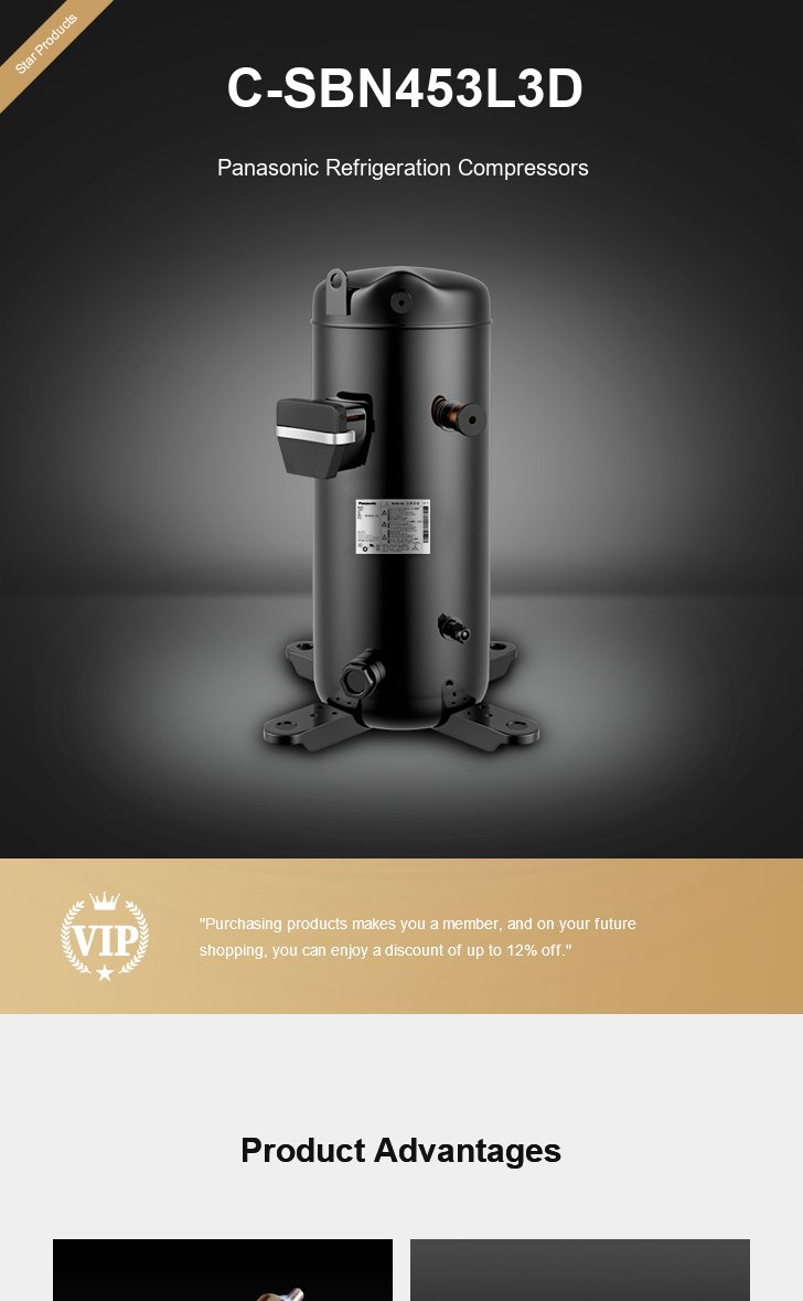 Panasonic Compressor C-SBN453L3D, technical parameters pdf, structure diagram